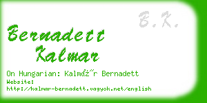 bernadett kalmar business card